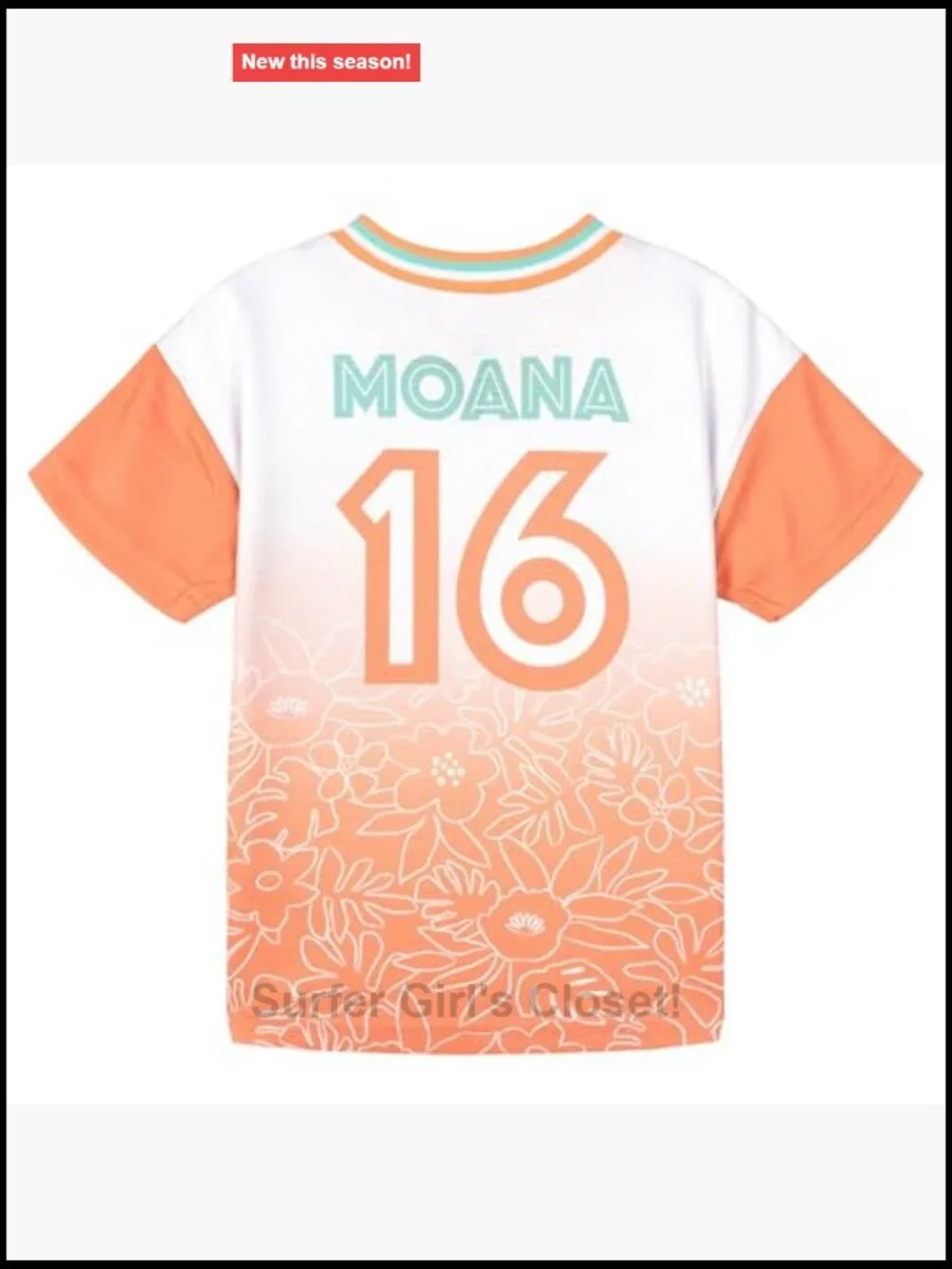 Disney Girls Mesh Soccer Jersey T-Shirt Toddler to Big Kid